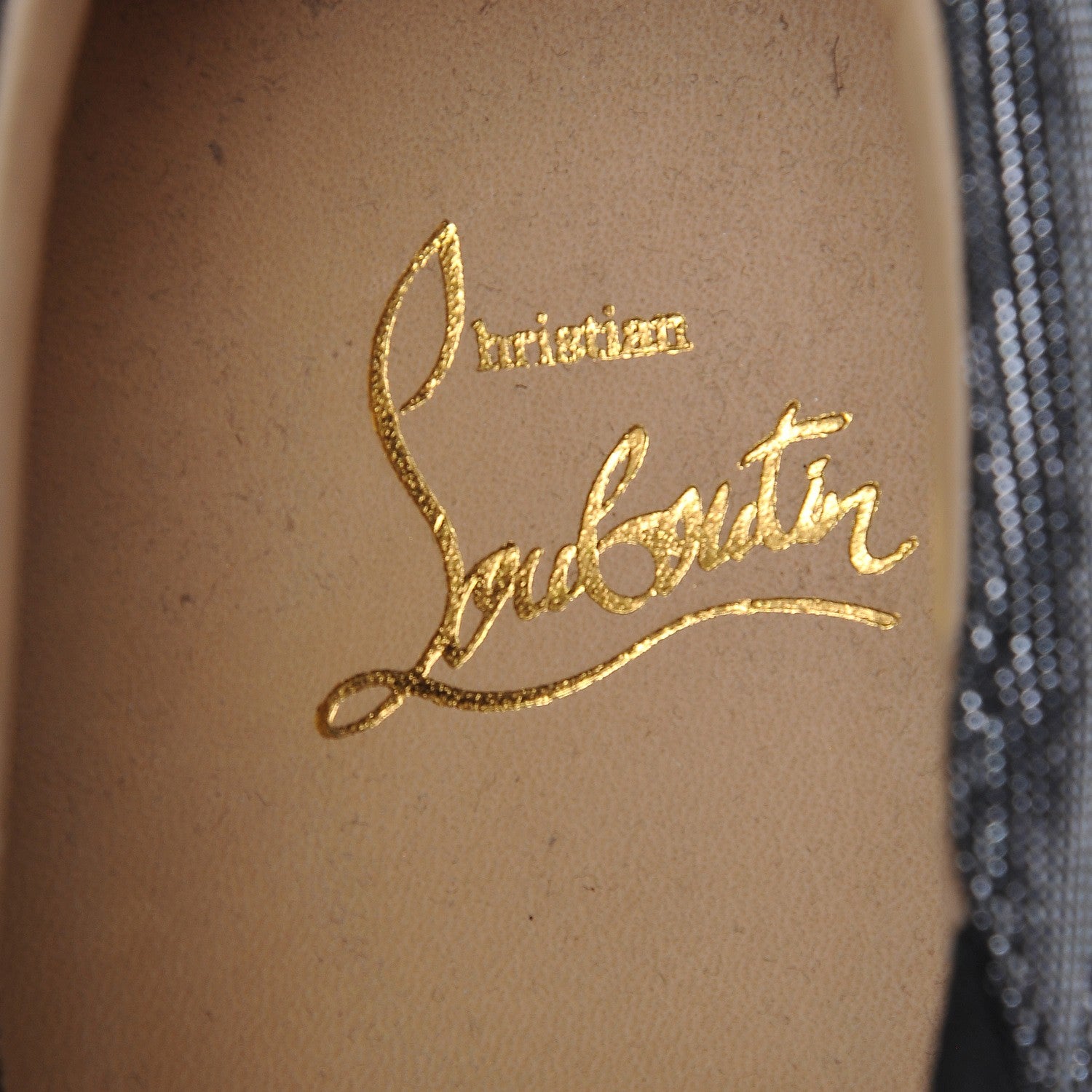 Christian Louboutin Quilted Master Key Flat Skate Sneaker 37.5 Black Silver 7 of 9