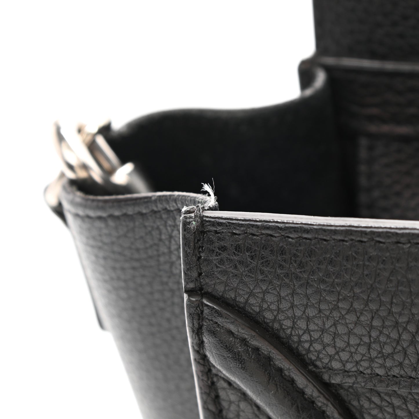 Drummed Calfskin Nano Luggage Black