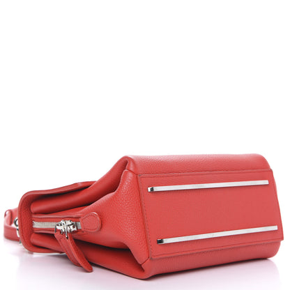 Balenciaga Grained Calfskin Le Dix Mini Soft Cartable Rouge Coquelicot 4 of 10