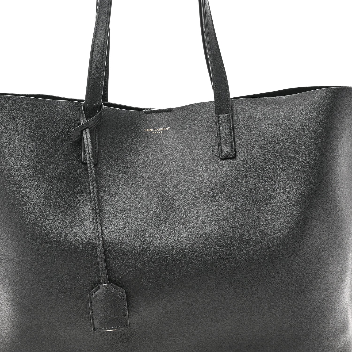 Saint Laurent Calfskin Large Shopping Tote Black 9 of 11