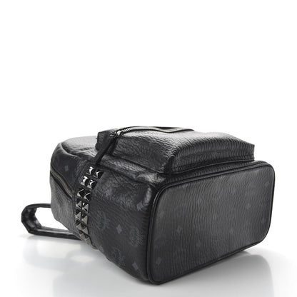 MCM Visetos Small Side Stud Stark Backpack Black 3 of 10