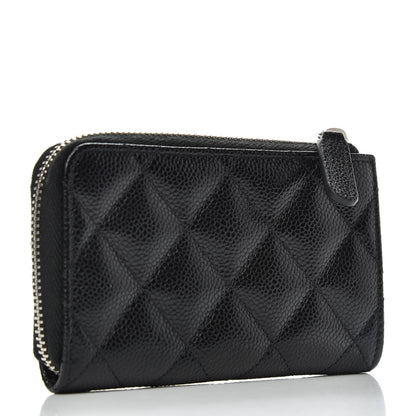 Chanel Caviar Quilted Zipped Key Holder Case Black 3 of 8