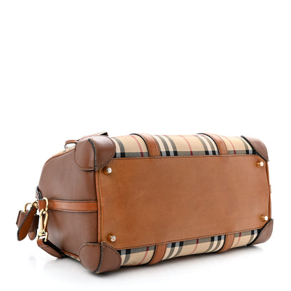Burberry Horseferry Check Medium Alchester Bowling Bag Tan 4 of 16