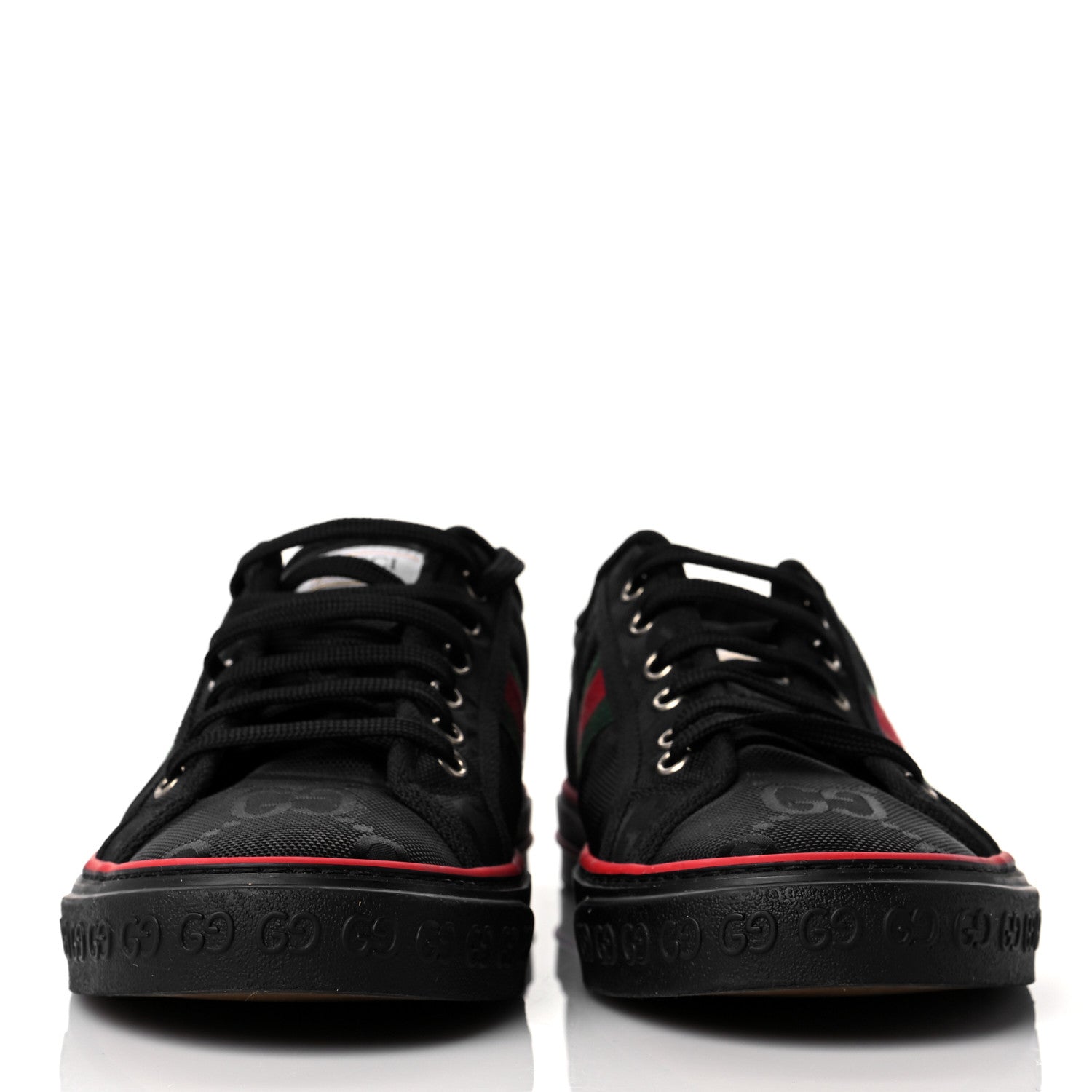 Gucci Econyl Nylon Web Monogram Off The Grid Mens 1977 Tennis Sneakers 8.5 Black 2 of 8