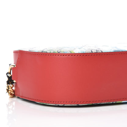 Gucci GG Supreme Monogram Blooms Mini Chain Shoulder Bag Beige Blue Navy Hibiscus Red 8 of 9