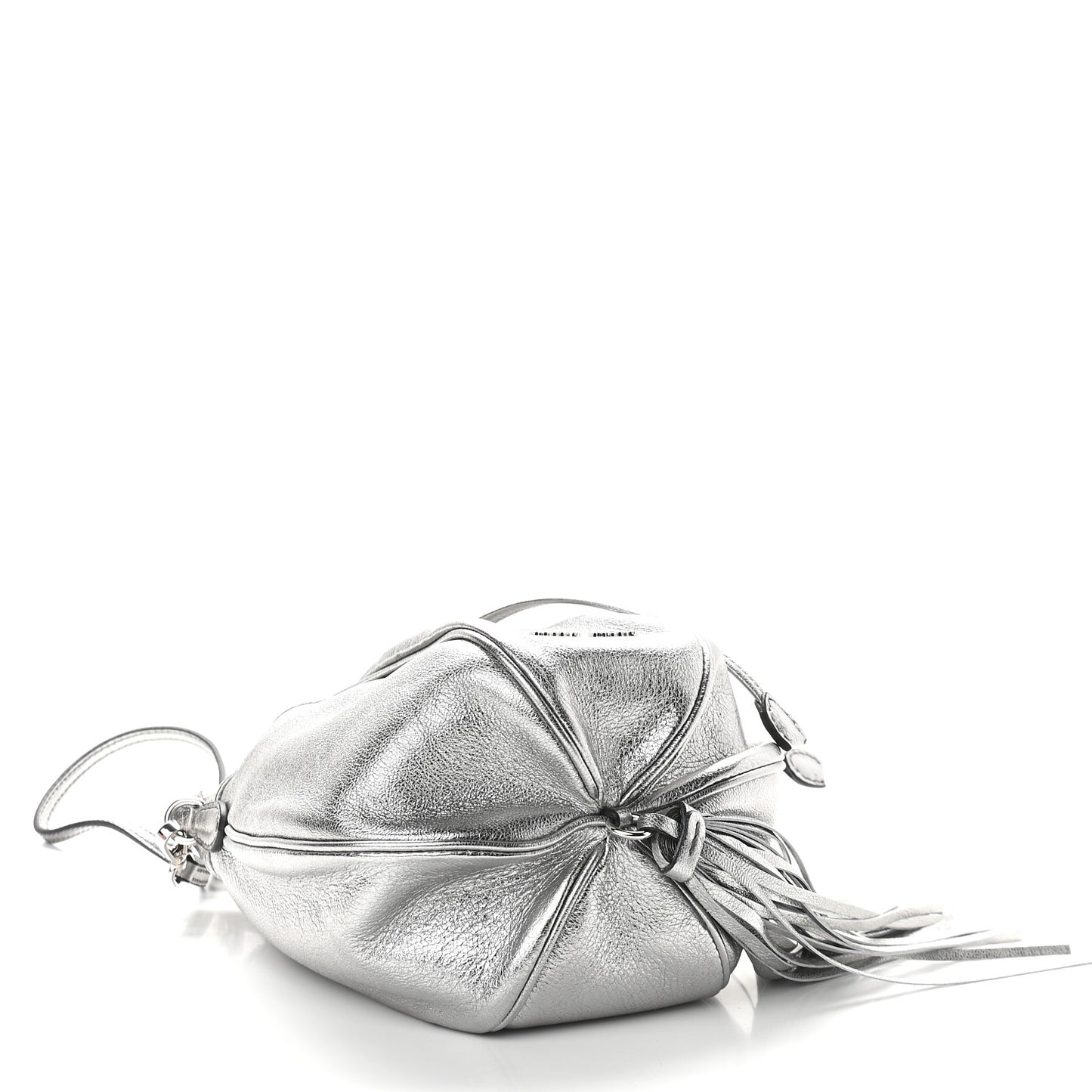 Metallic Nappa Tassel Bandoliera Cromo