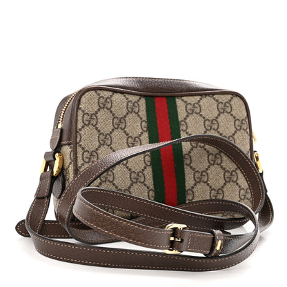Gucci GG Supreme Monogram Web Mini Ophidia Shoulder Bag Brown 3 of 9