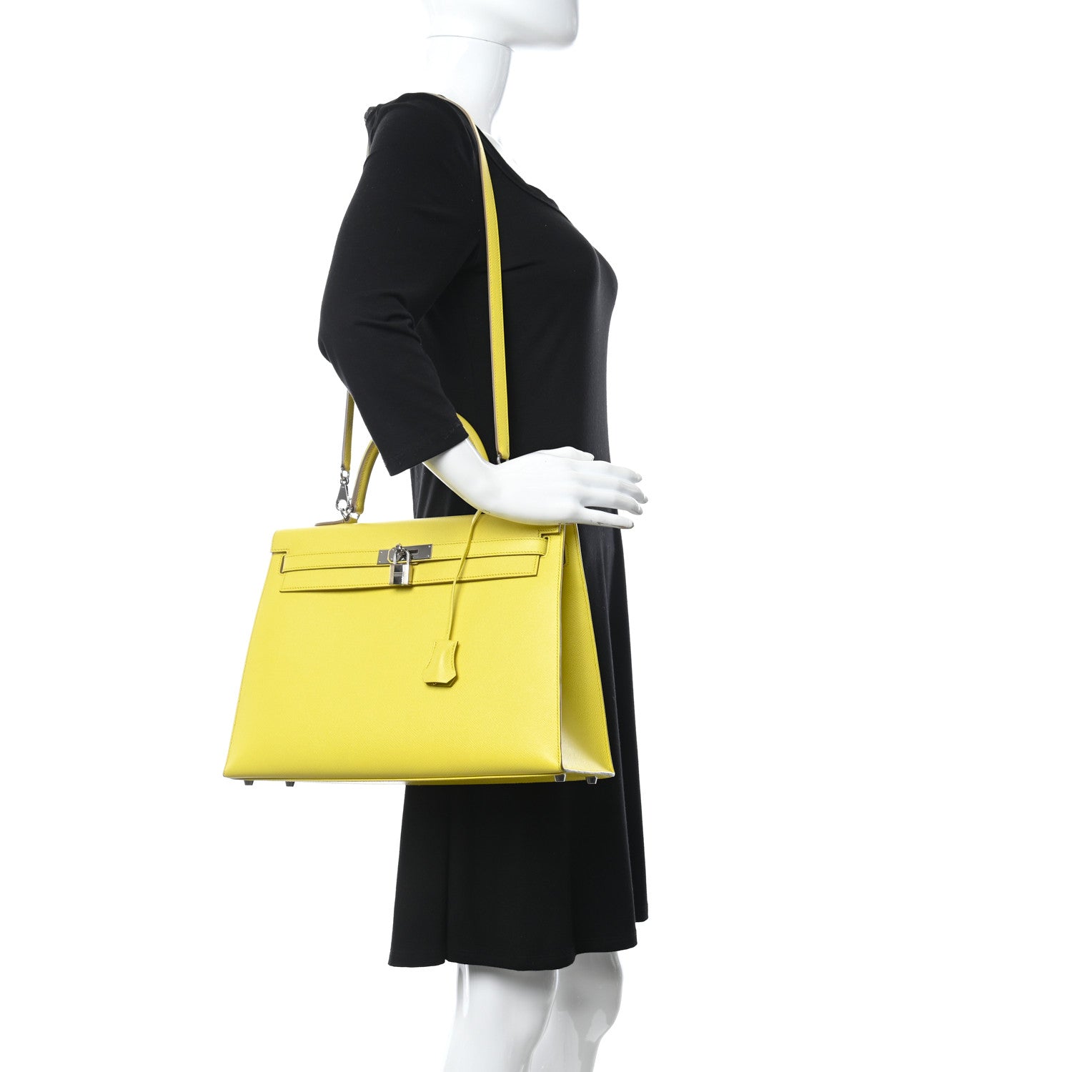 Hermes Epsom Kelly Sellier 35 Lime 3 of 16