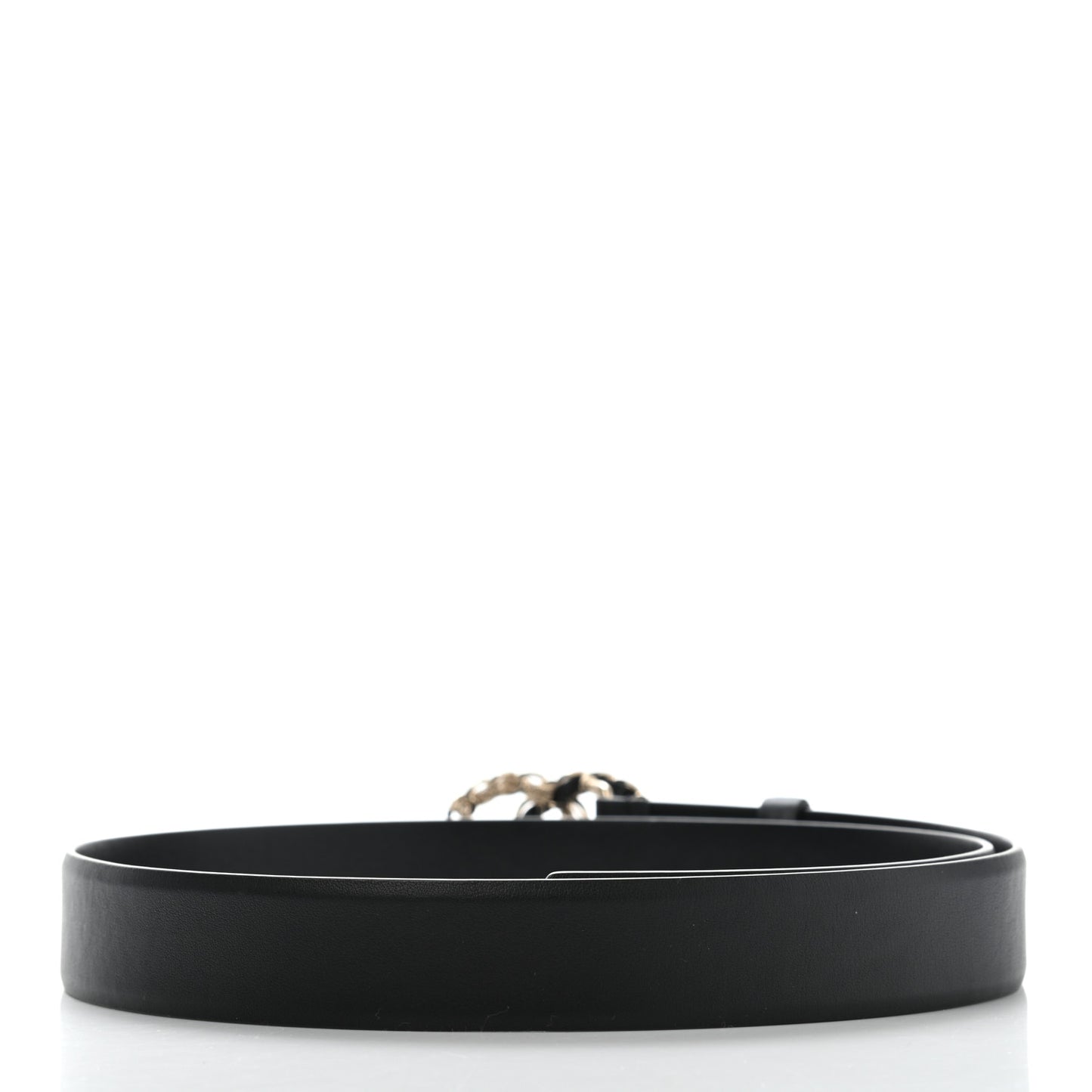 Calfskin CC Chain Belt 80 32 Black