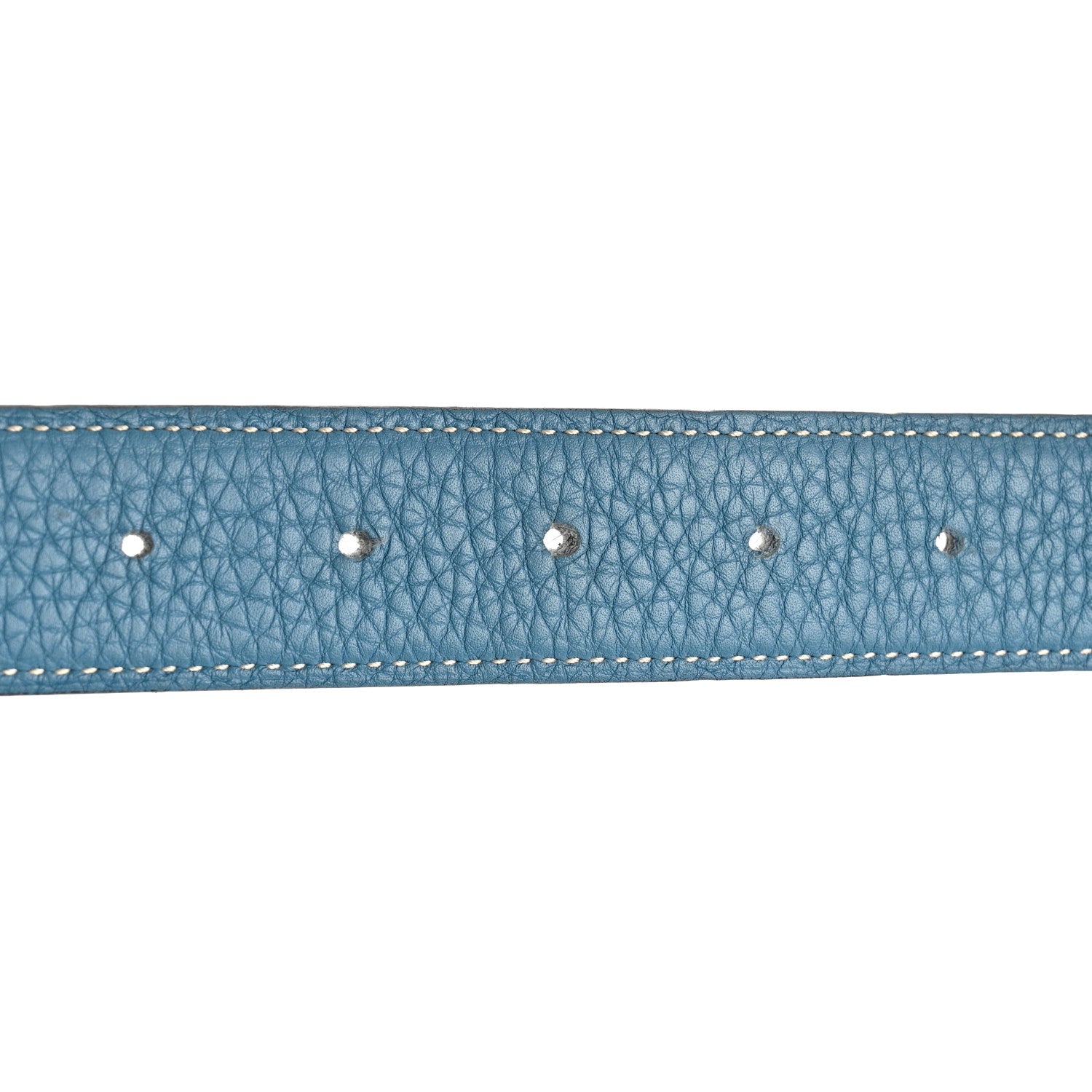 Hermes Box Togo 32mm H Belt 95 Black Blue Jean 6 of 11