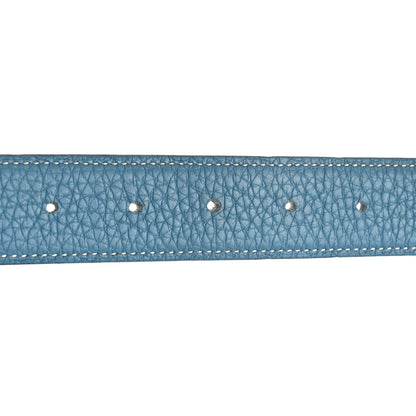 Hermes Box Togo 32mm H Belt 95 Black Blue Jean 6 of 11