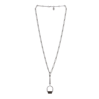 Hermes Swift Small Heritage Equestre Pendant Necklace Etoupe 3 of 5