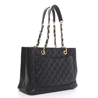 Chanel Caviar Quilted Grand Shopping Tote GST Black 3 of 14