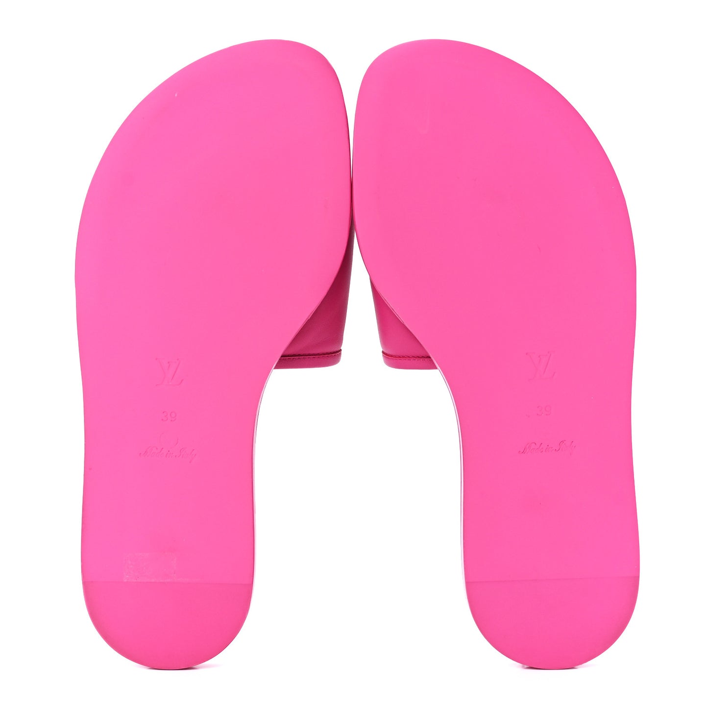 Lambskin Embossed Monogram Magnetic Flat Mules 39 Fuchisa 39