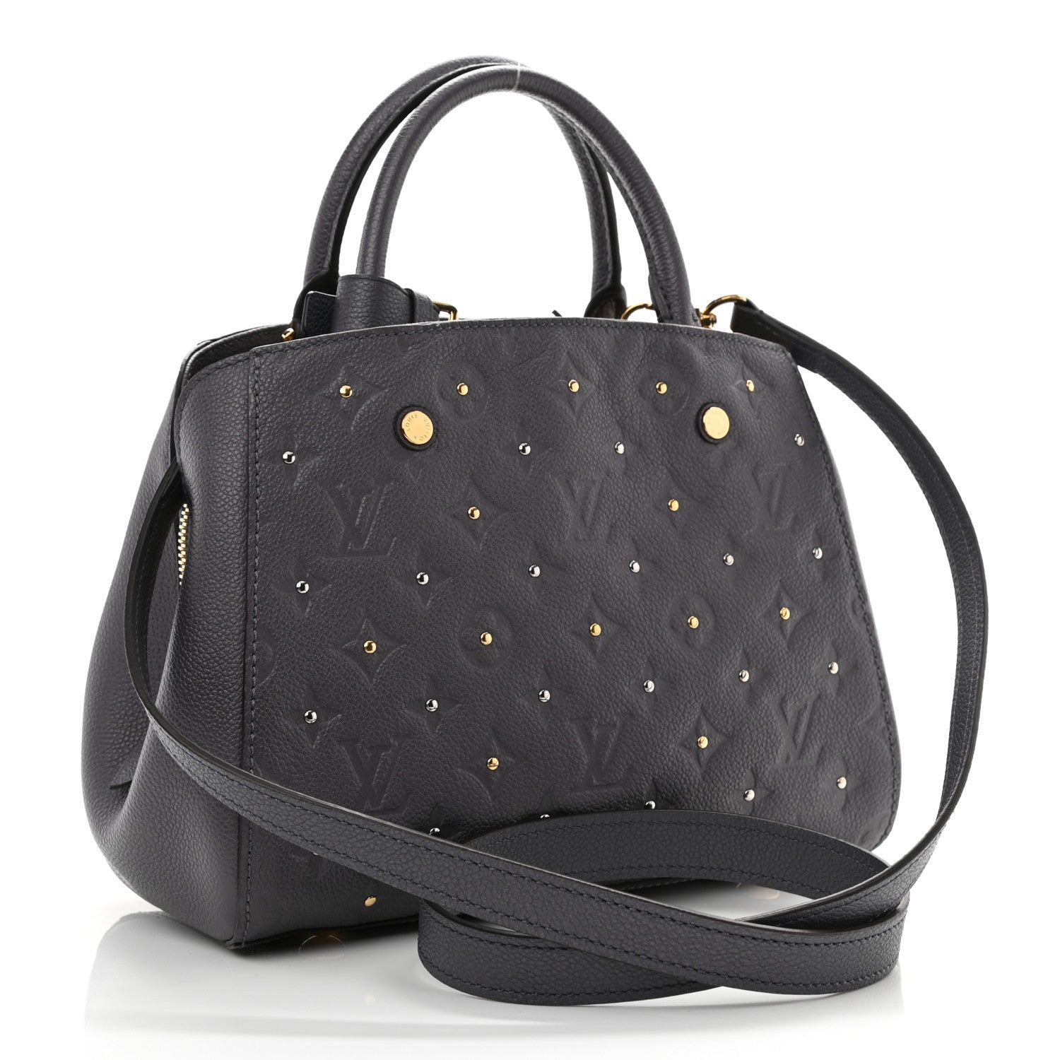 Louis Vuitton Empreinte Studded Montaigne BB Gris Silver 3 of 10