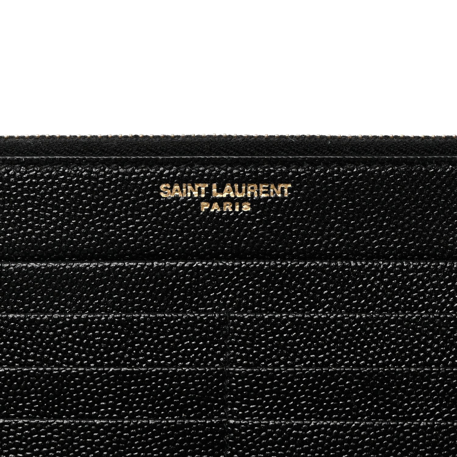 Saint Laurent Grain De Poudre Monogram Uptown Wallet Black 6 of 8