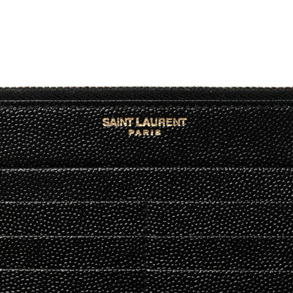 Saint Laurent Grain De Poudre Monogram Uptown Wallet Black 6 of 8