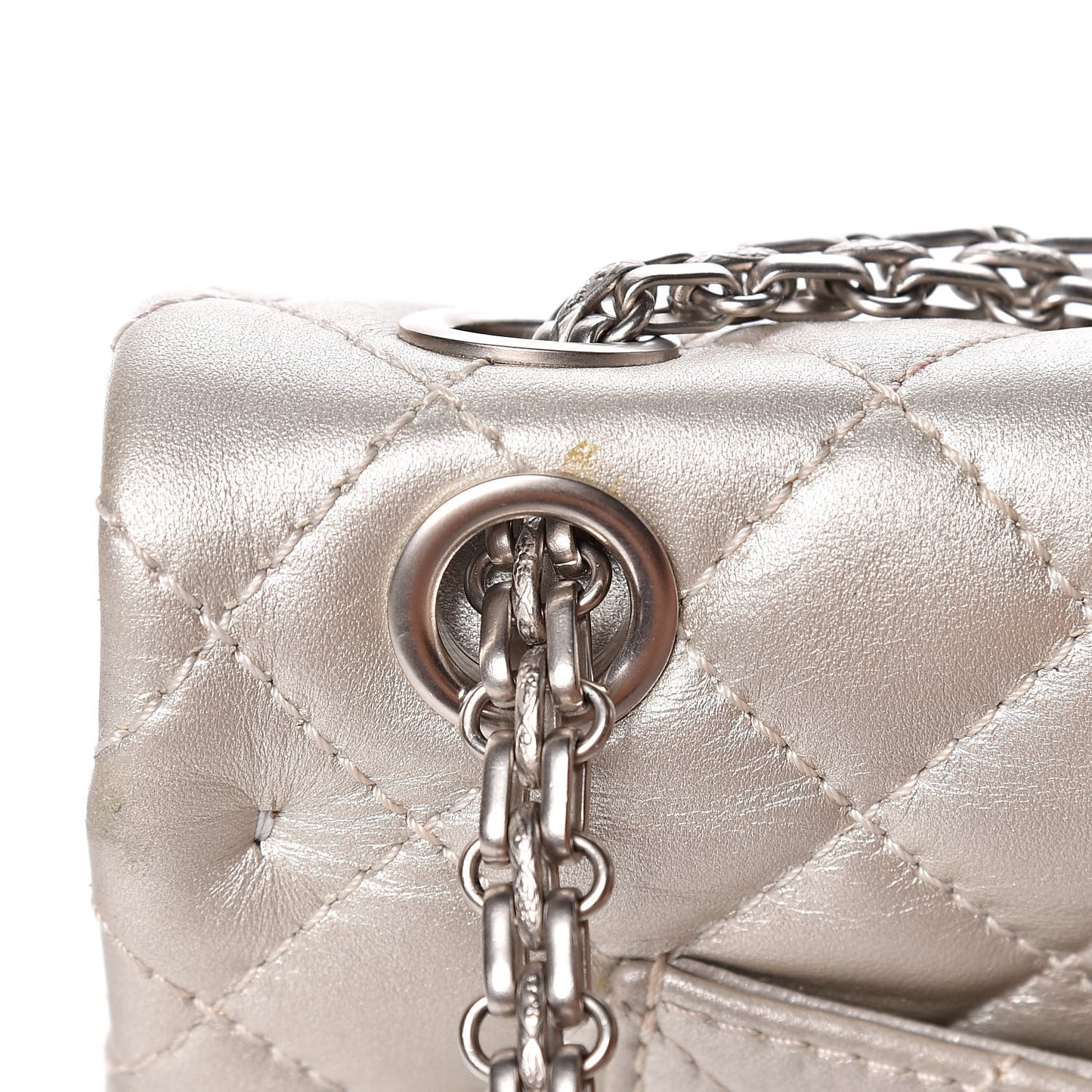 Metallic Lambskin 2.55 Reissue 225 Flap Pale Gold