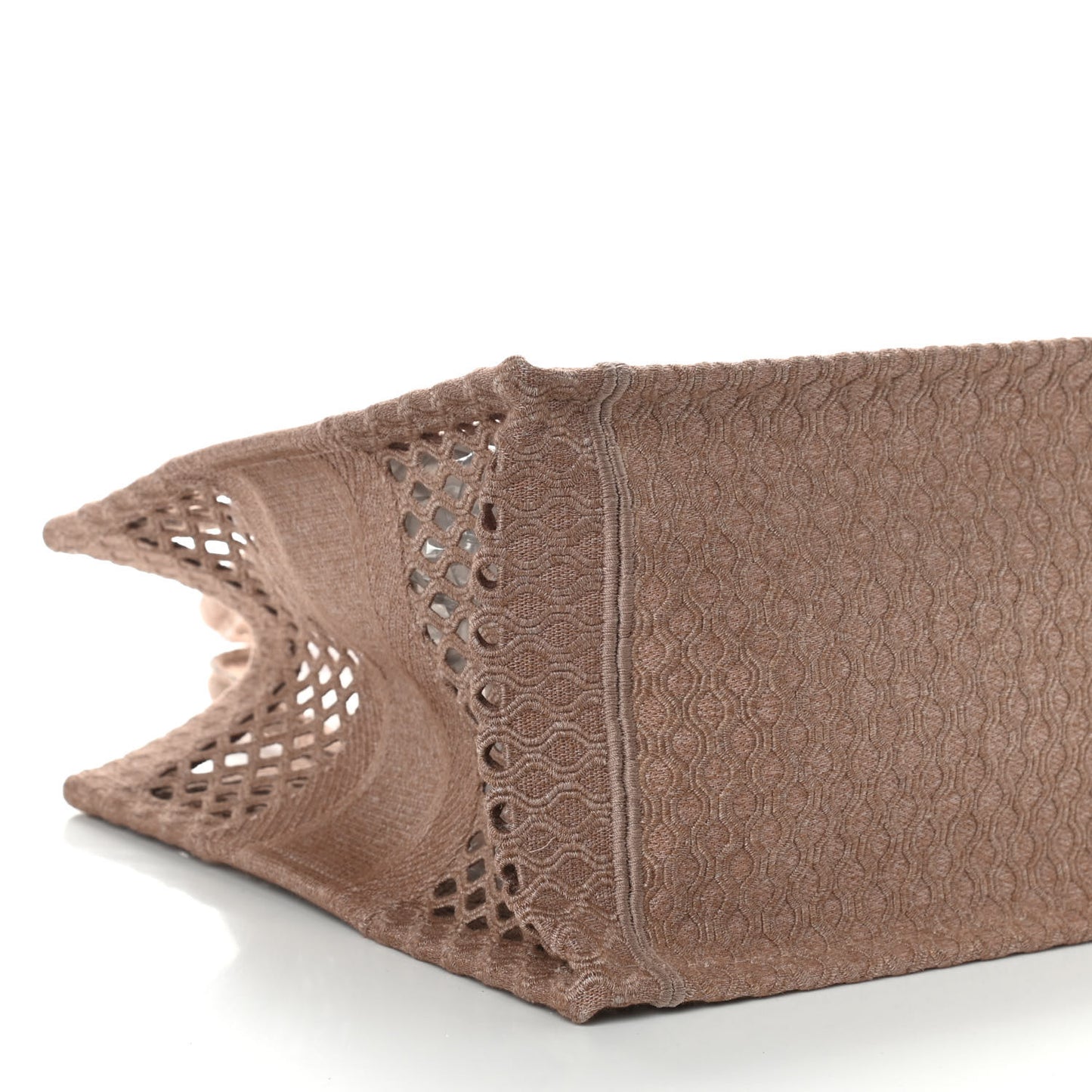 Mesh Embroidered Medium Book Tote Clay