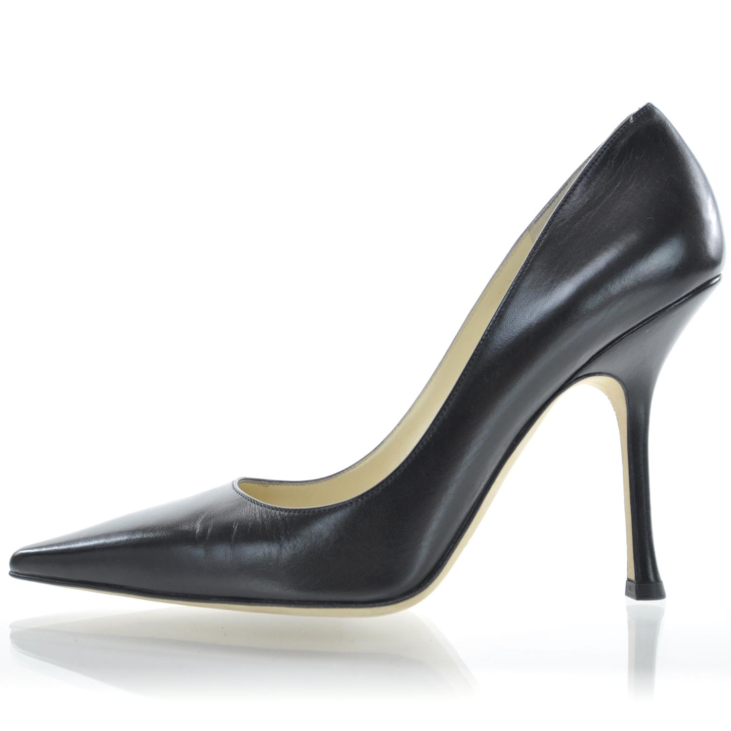 Jimmy Choo Leather Agnes 85mm Heels 40 Black 1 of 6
