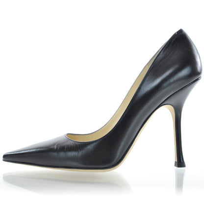 Jimmy Choo Leather Agnes 85mm Heels 40 Black 1 of 6