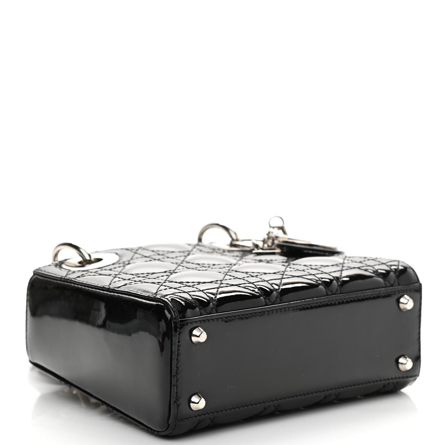 Christian Dior Patent Cannage Mini Lady Dior Black 4 of 9