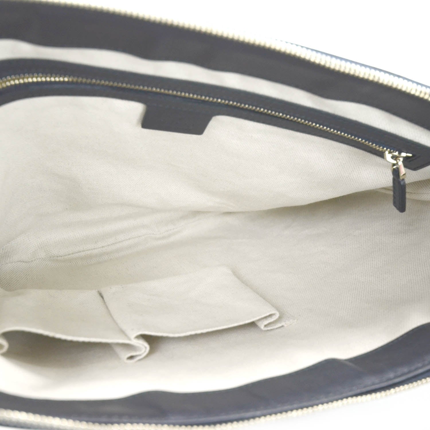 Gucci Monogram Vintage Web Medium Half Moon Hobo Navy 8 of 12