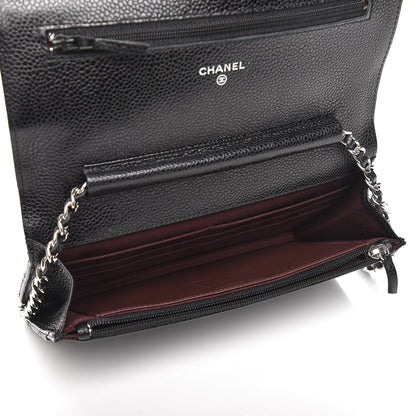 Chanel Caviar Quilted Wallet On Chain WOC Black 5 of 9