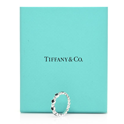 Tiffany Sterling Silver Black Spinel Ziegfeld Ring 55 7.25 5 of 5