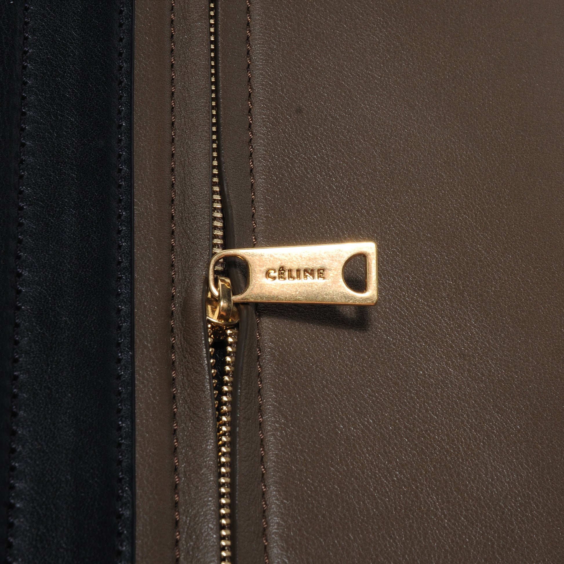 Celine Calfskin and Suede Small Trapeze Beige 9 of 9