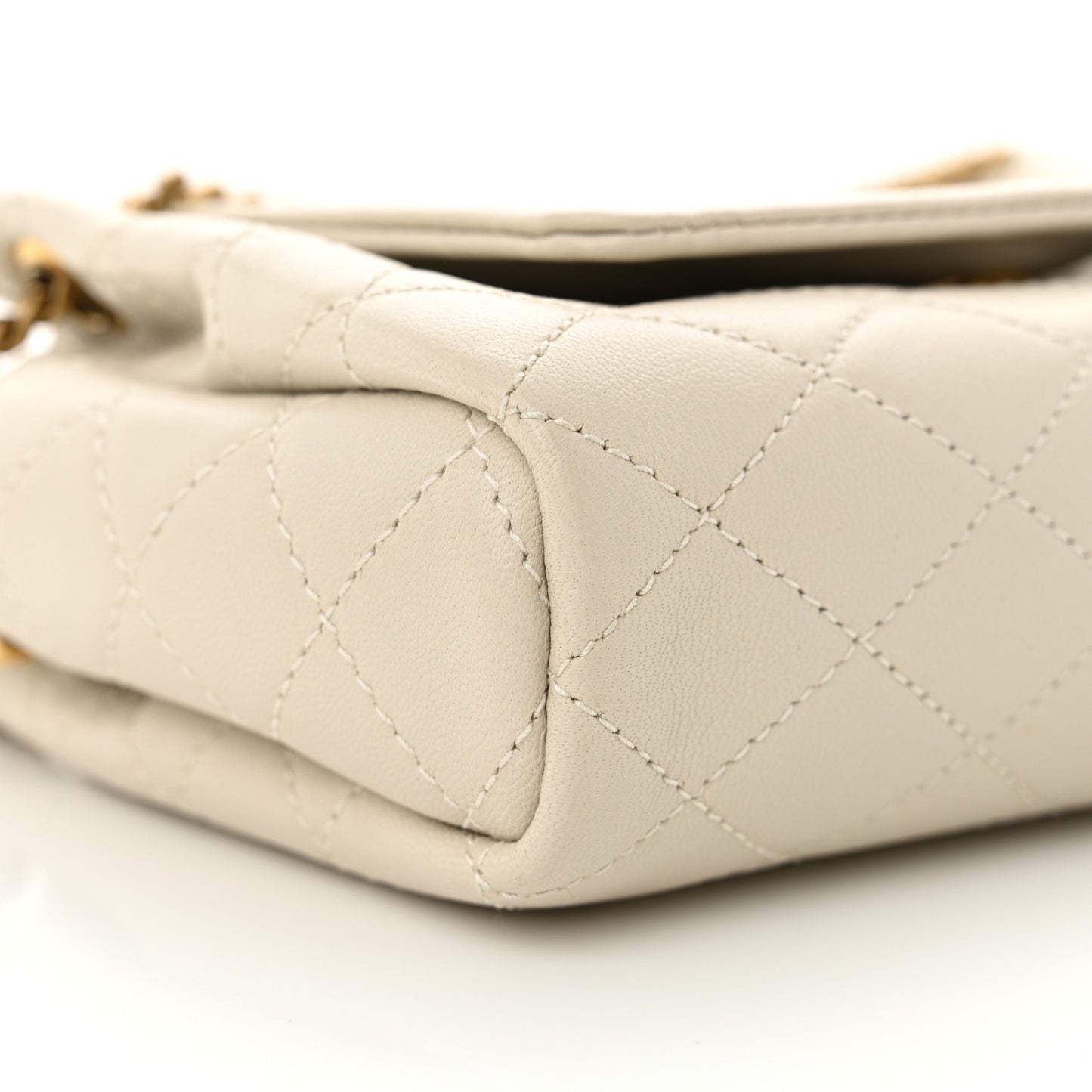 Lambskin Quilted Monogram Mini Nolita Crema Soft