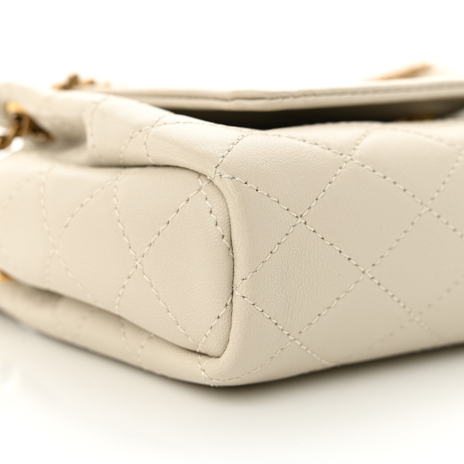 Saint Laurent Lambskin Quilted Monogram Mini Nolita Crema Soft 9 of 11