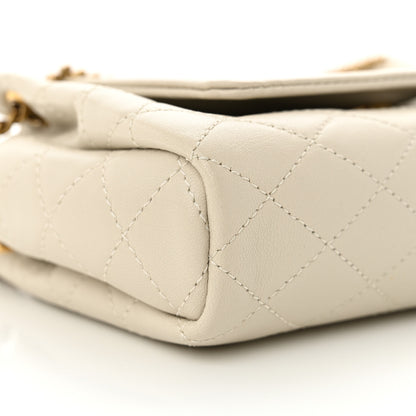Saint Laurent Lambskin Quilted Monogram Mini Nolita Crema Soft 9 of 11