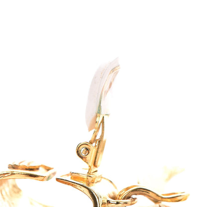 Chanel CC Large Drop Clip On Earrings Gold 8 of 10