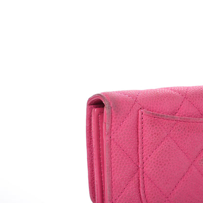 Chanel Iridescent Caviar Quilted Large Flap Wallet Pink 9 of 18