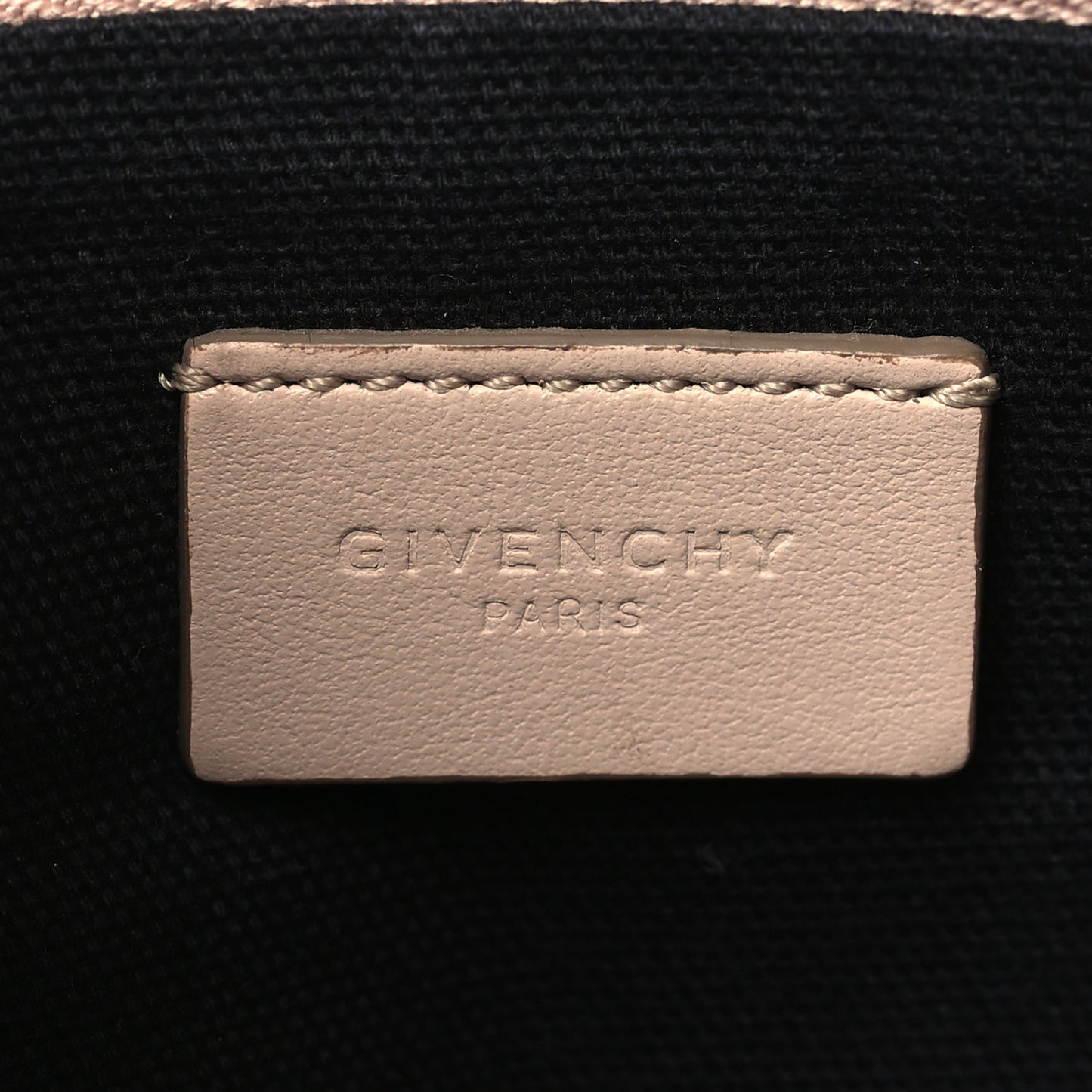 Calfskin Logo Zip Pouch Pale Pink