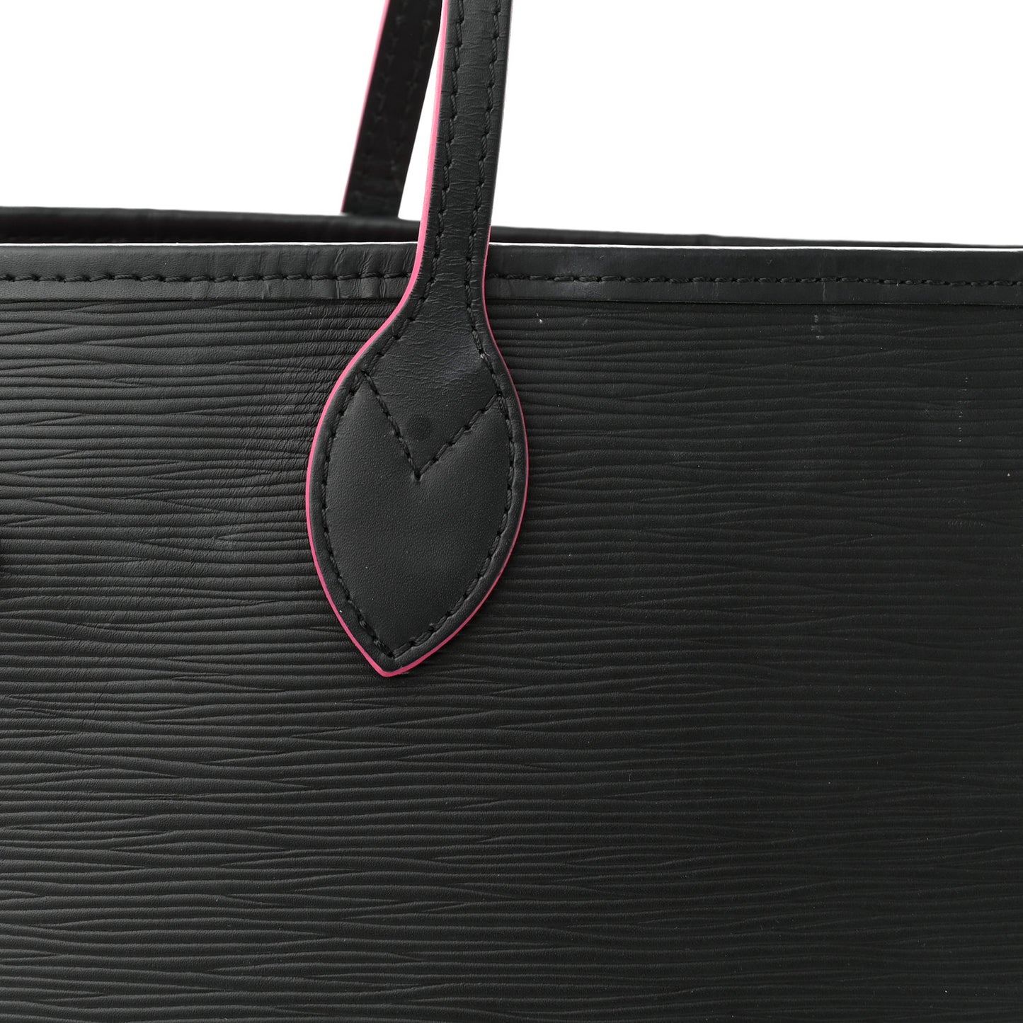Epi Neverfull MM Black Hot Pink