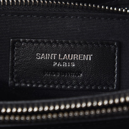 Saint Laurent Calfskin Y Quilted Monogram Small Loulou Shopper Black 8 of 9