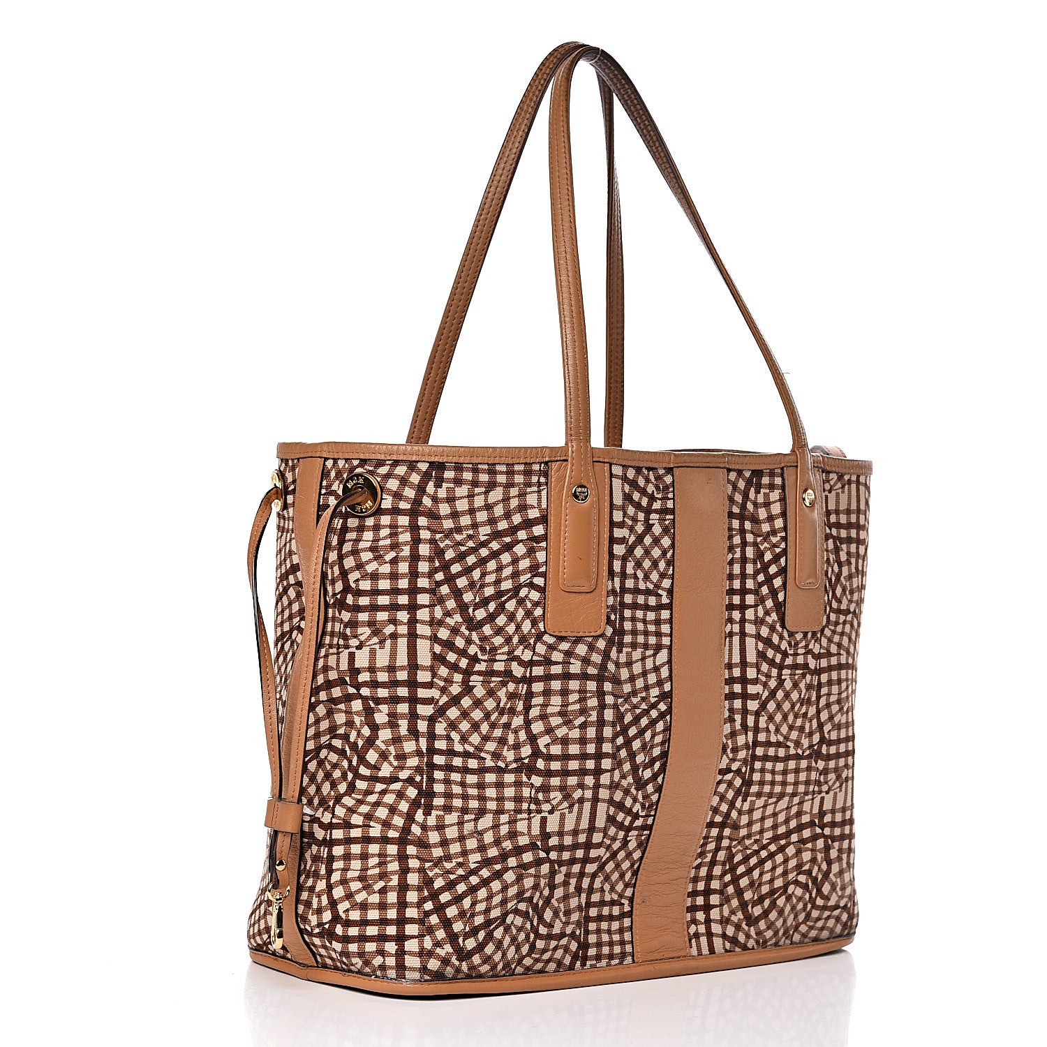 MCM Visetos Medium Liz Reversible Shopper Tote Cognac 7 of 31