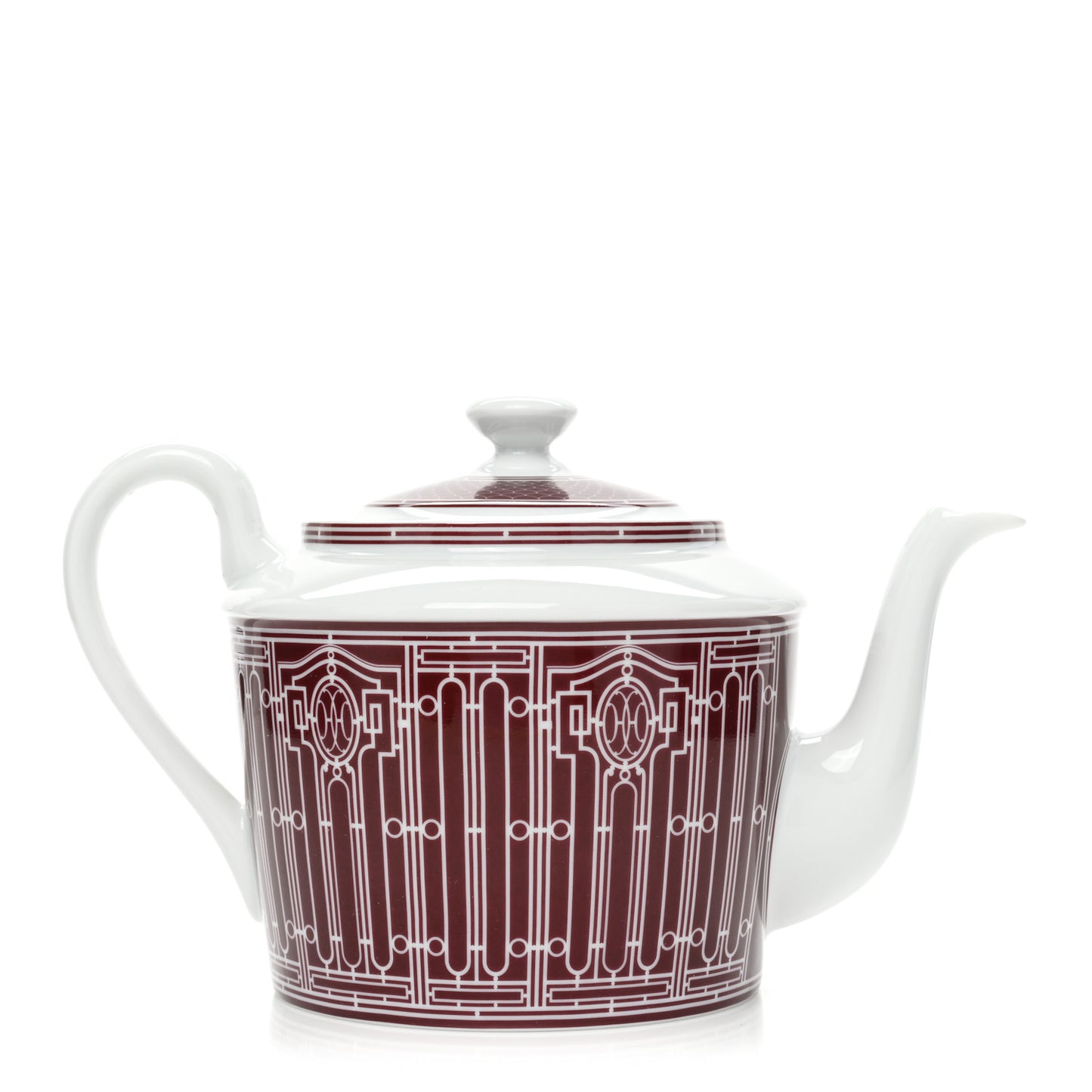 Porcelain H Deco Coffee/Tea Pot Rouge