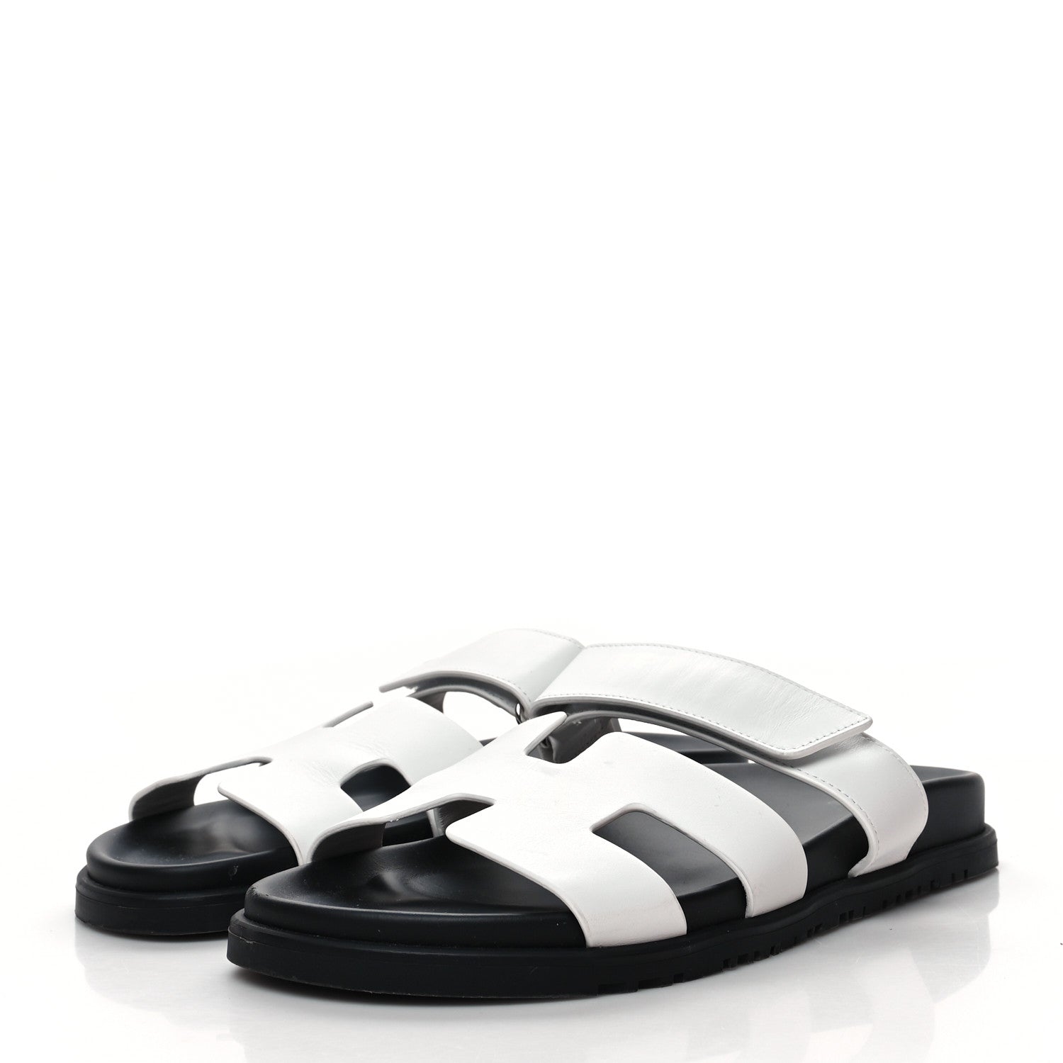 Hermes Calfskin Womens Chypre Sandals 40 White 3 of 10