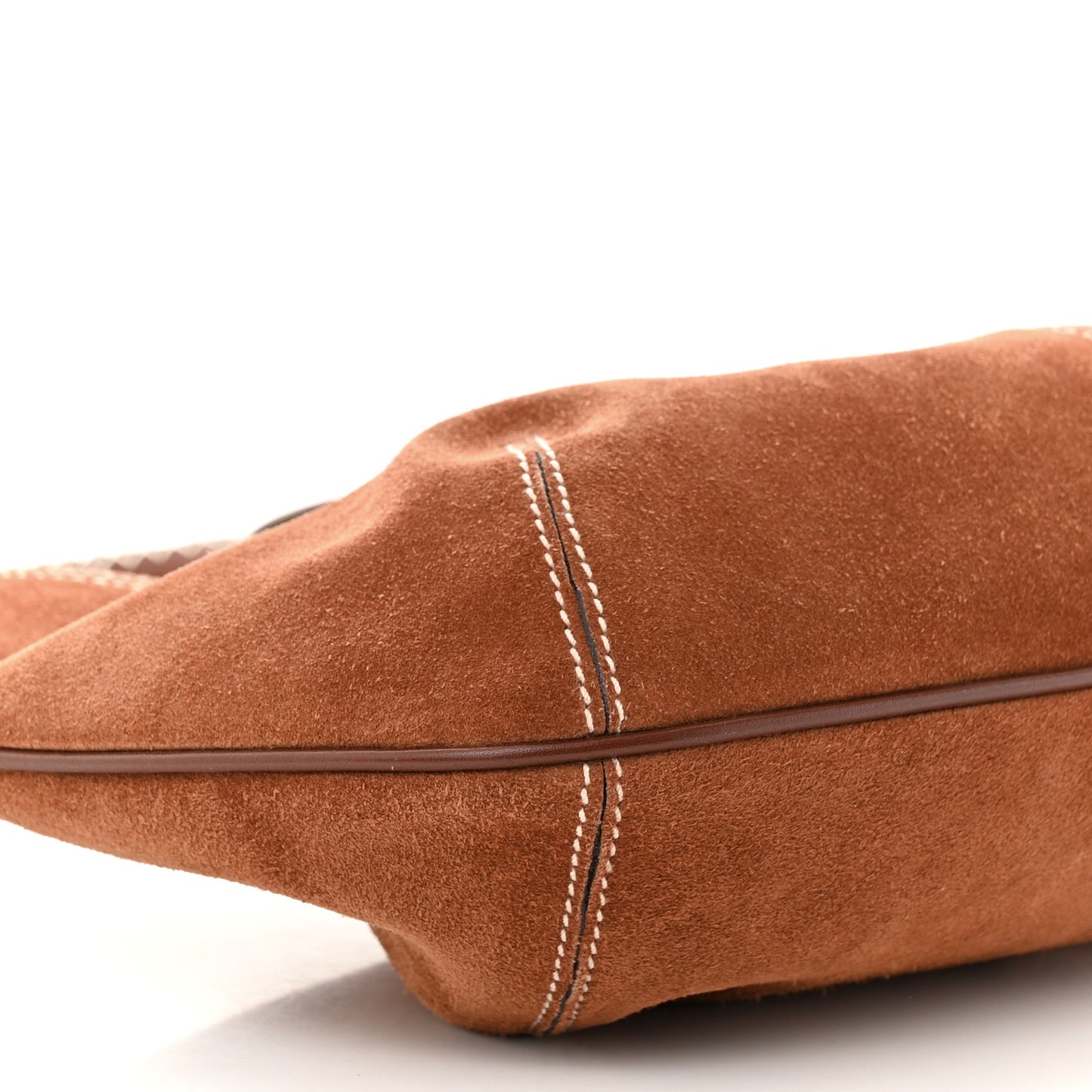 Suede Stitched Hobo Brown