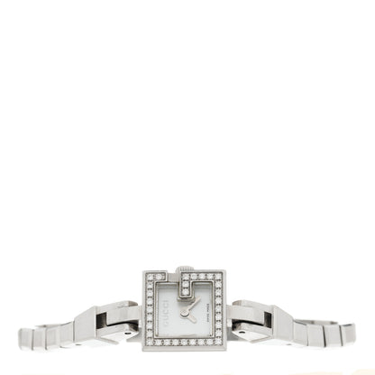 Gucci Stainless Steel Diamond Bezel Mother of Pearl 14mm 102 G-Mini Quartz Watch 2 of 4