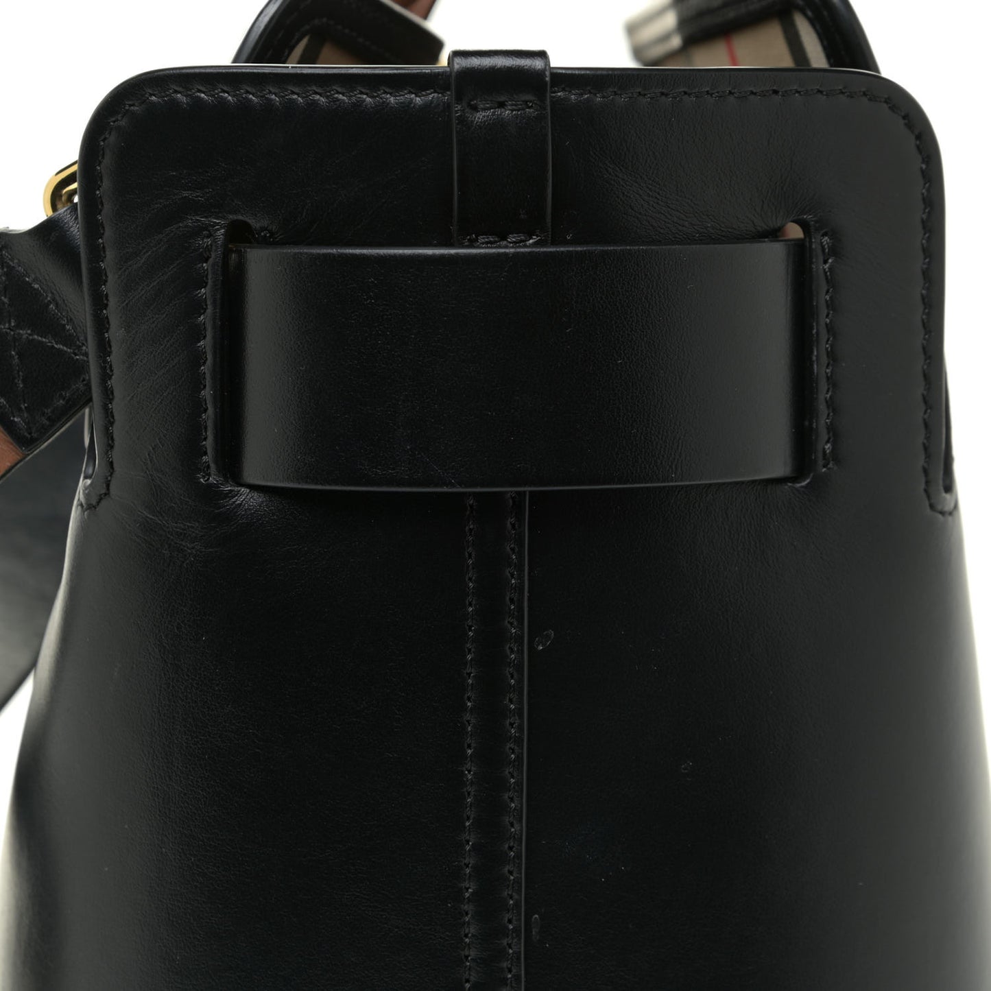 Soft Grain Calfskin Small Belt Bag Black Tan