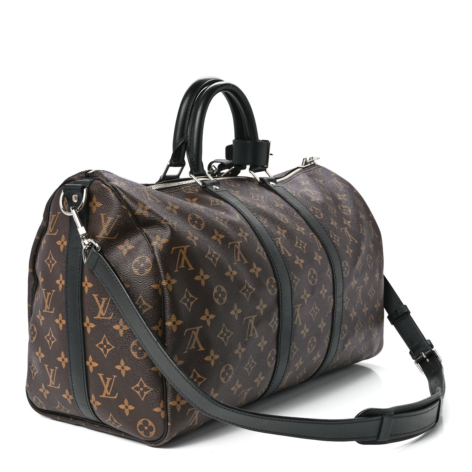 Louis Vuitton Monogram Macassar Keepall Bandouliere 45 3 of 13