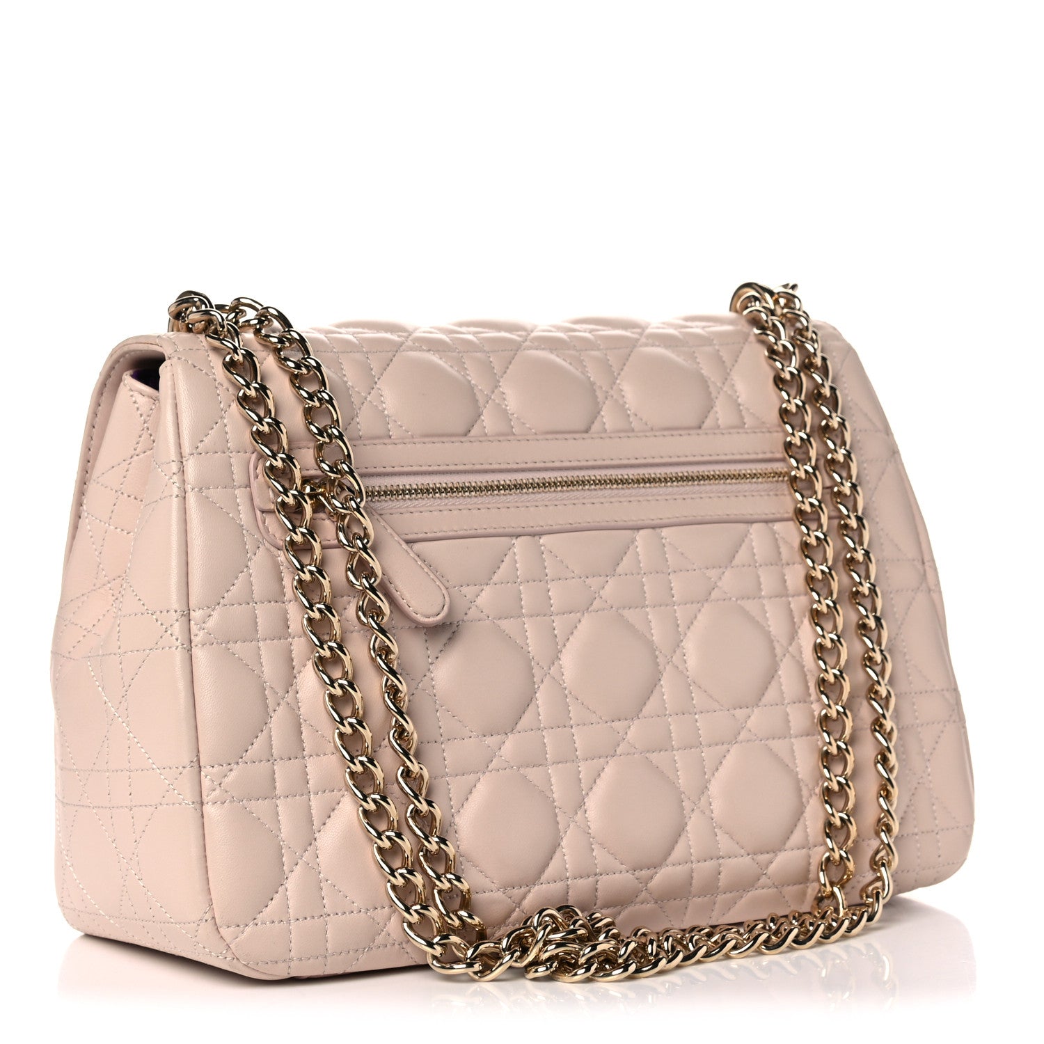 Christian Dior Lambskin Cannage Large Miss Dior Flap Rose Poudre 2 of 15