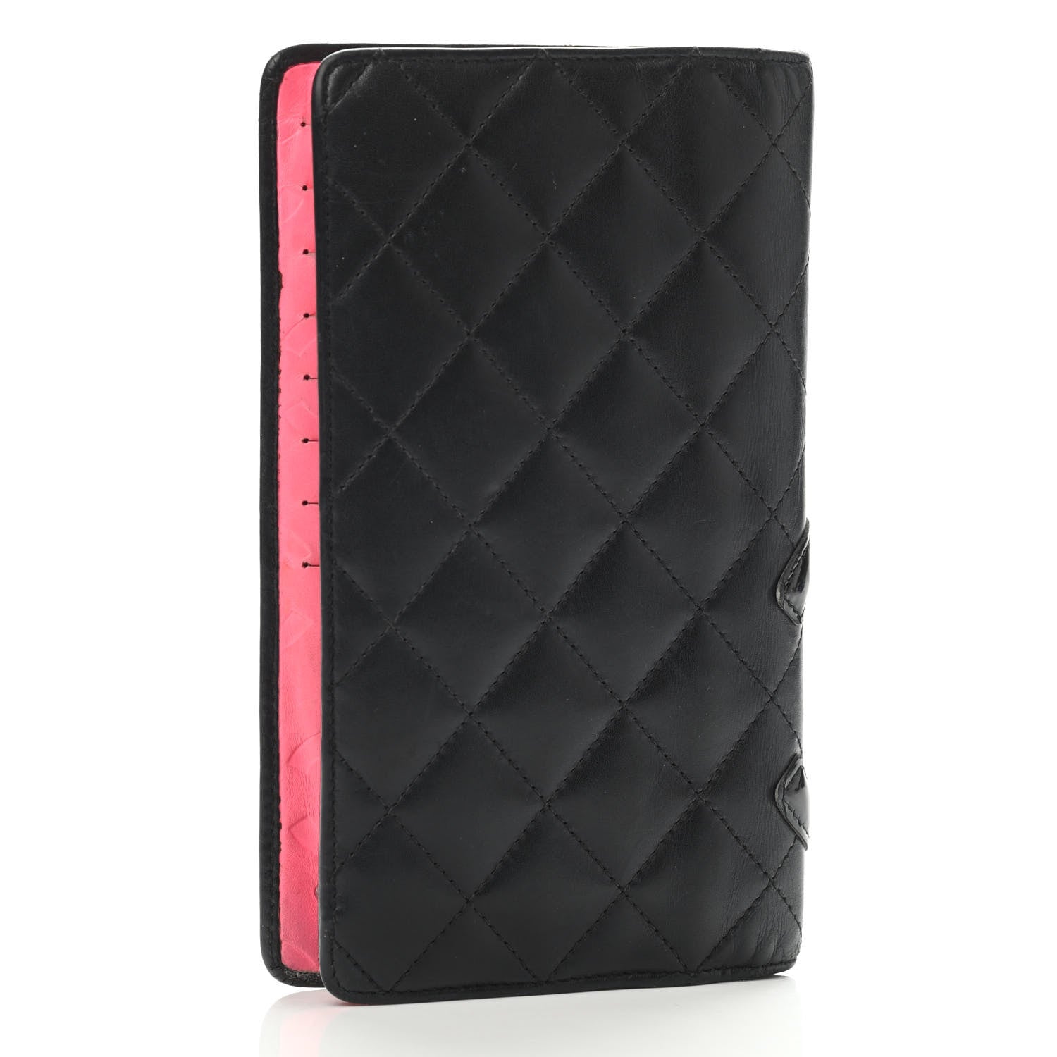Chanel Calfskin Quilted Cambon Yen Wallet Black 2 of 9