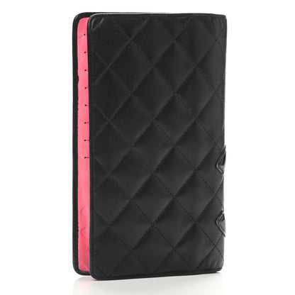 Chanel Calfskin Quilted Cambon Yen Wallet Black 2 of 9