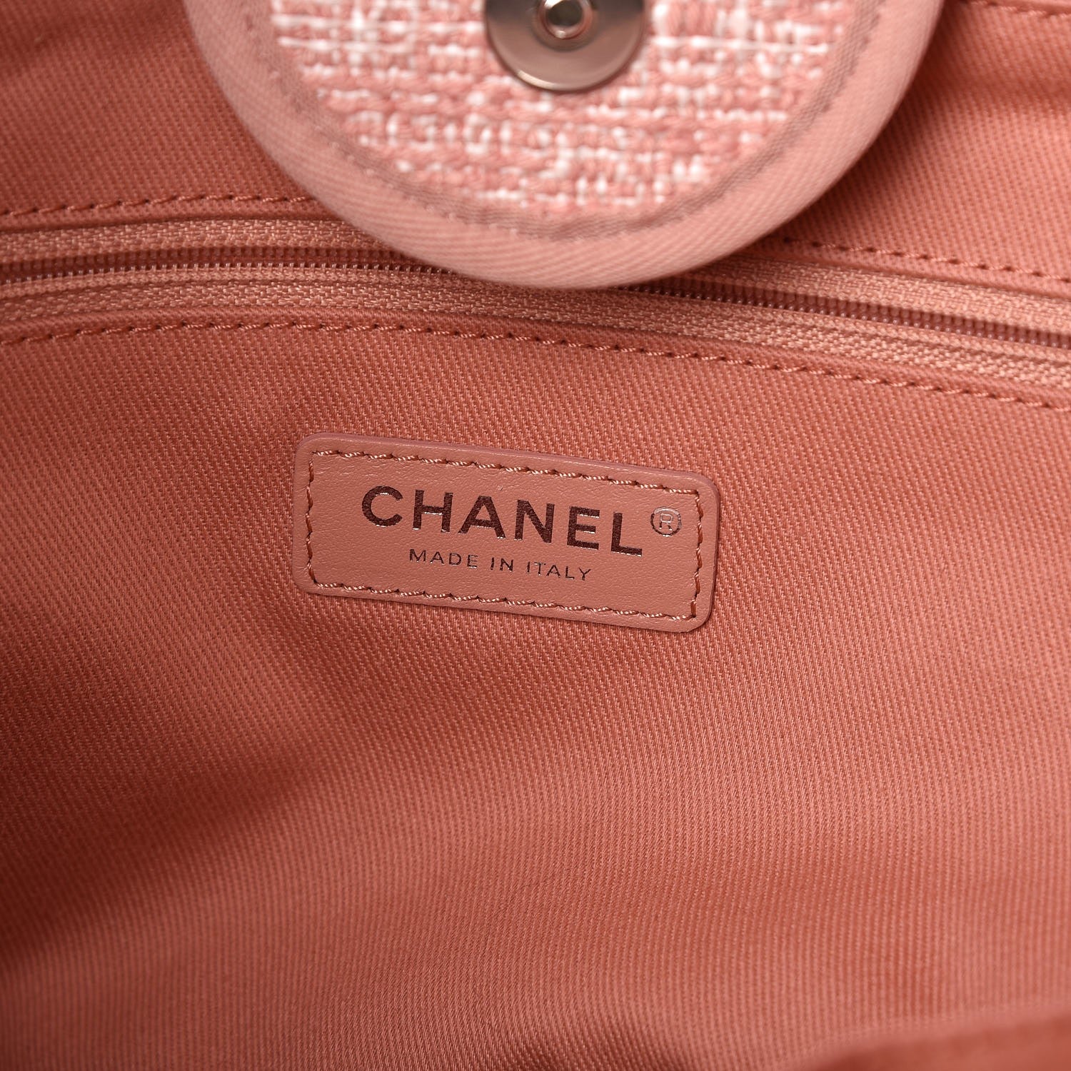 Chanel Canvas Large Deauville Tote Pink 7 of 8