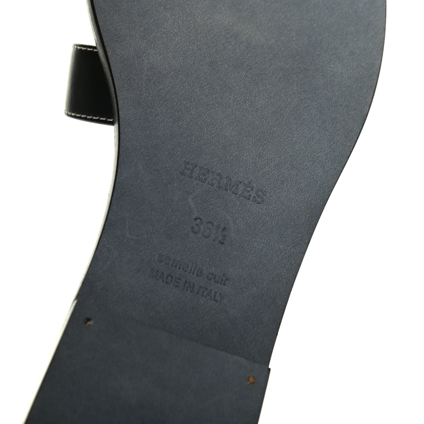 Box Calfskin Oran Sandals 36.5 Black